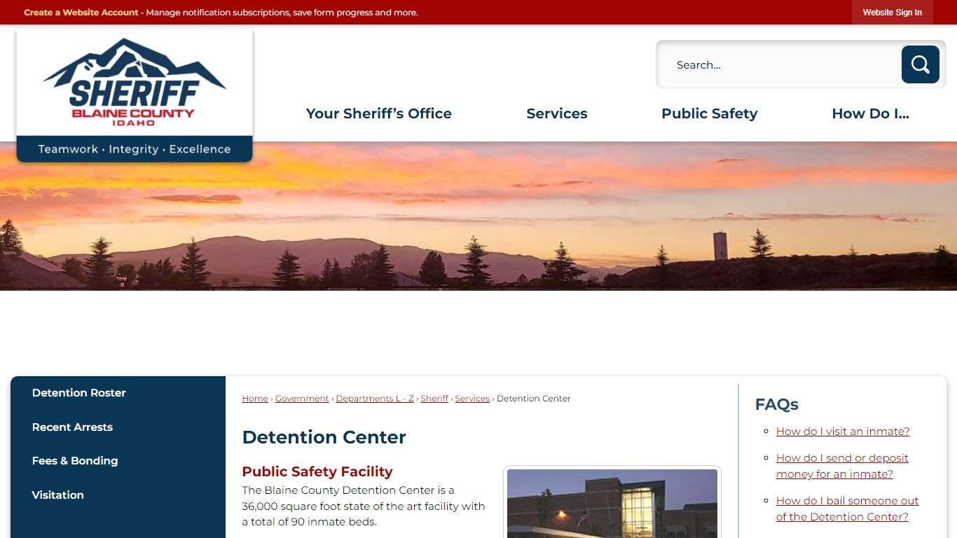 Detention Center | Blaine County, ID